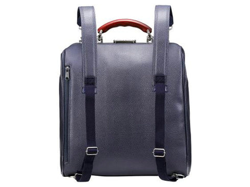 【豊岡鞄 YOUTA YK-3 ネイビー】YOUTA LIZARD3WAY縦ダレスバッグL